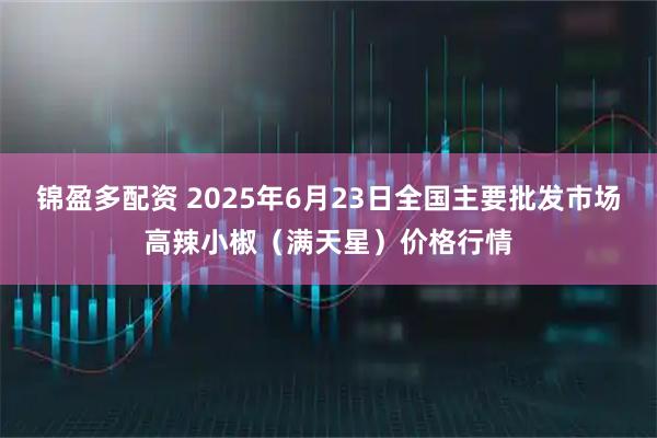 锦盈多配资 2025年6月23日全国主要批发市场高辣小椒（满天星）价格行情